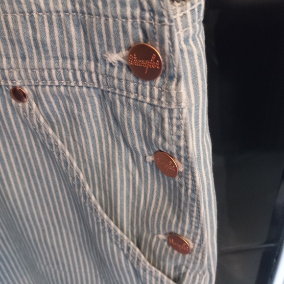 Wrangler-Lainey Wilson Striped Overalls- Women's SZ L NWT - Picture 5 of 11